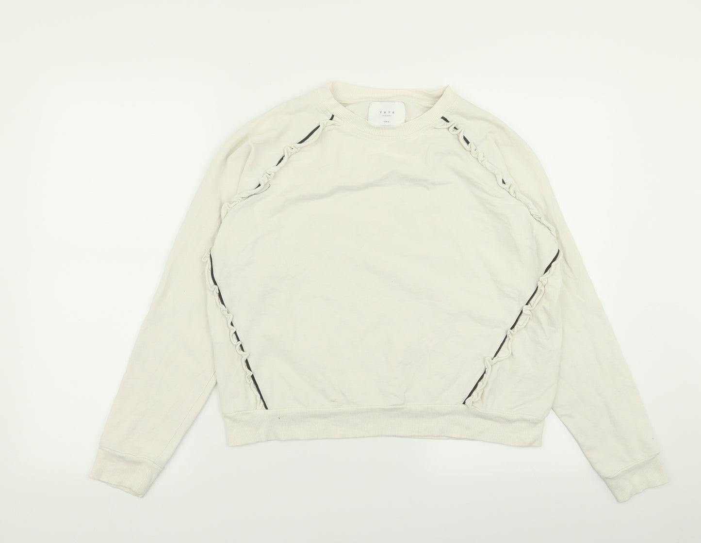YAYAWOMEN Womens White   Pullover Jumper Size M