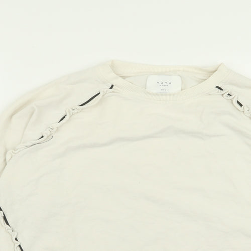 YAYAWOMEN Womens White   Pullover Jumper Size M