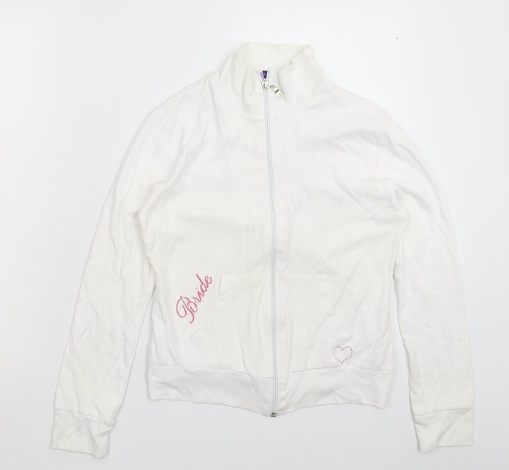Confetti Womens White   Jacket  Size S