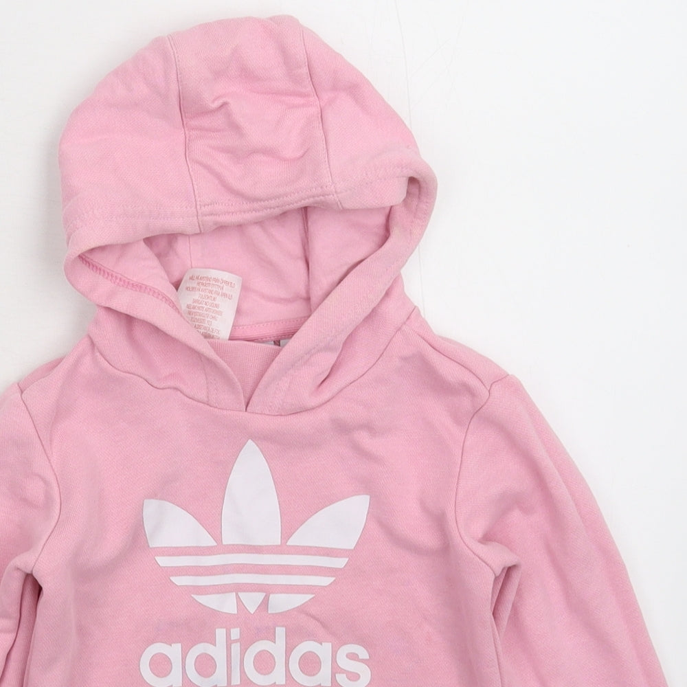 adidas Girls Pink   Pullover Hoodie Size 2-3 Years