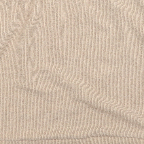 I SAW IT FIRST Womens Beige  Knit Pullover Jumper Size 10