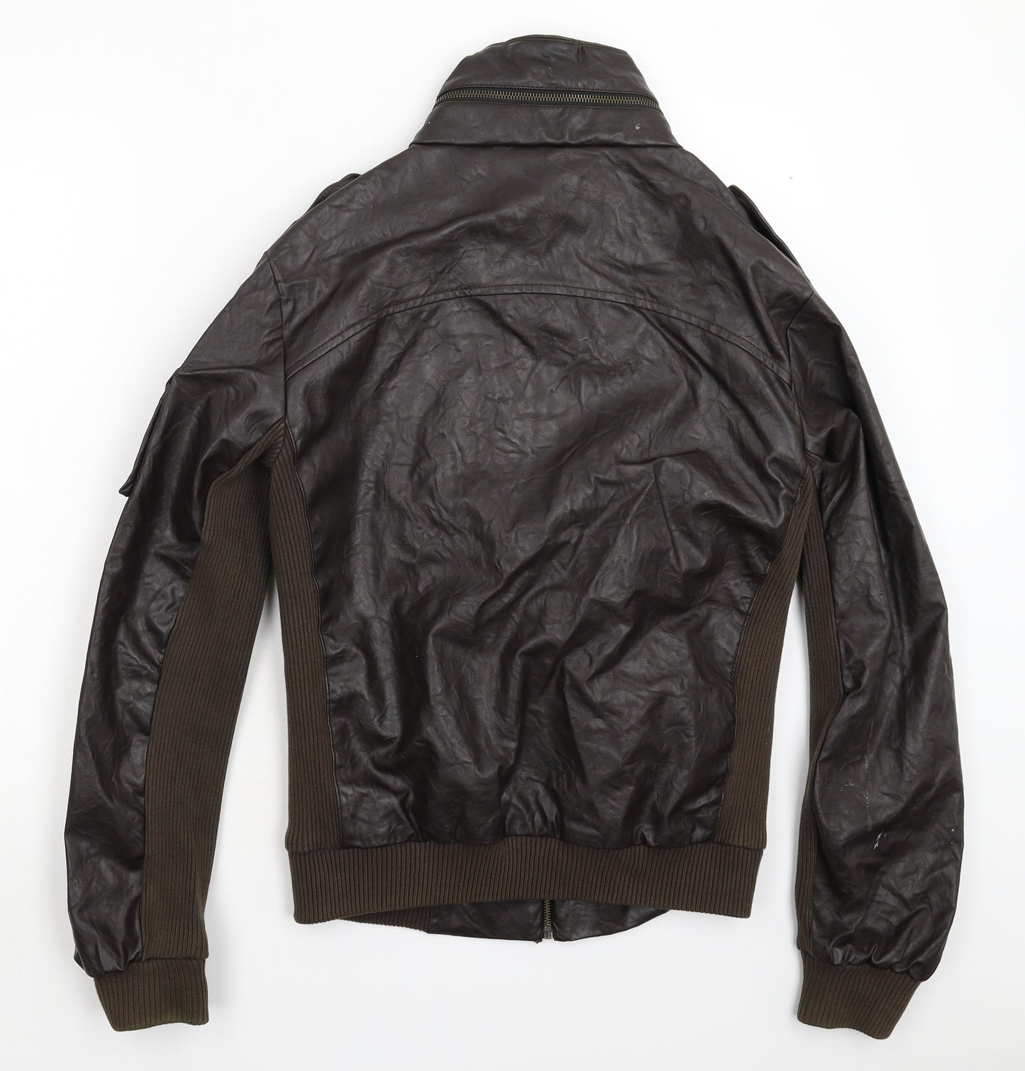 Zara Mens Brown   Jacket  Size M  - Faux Leather