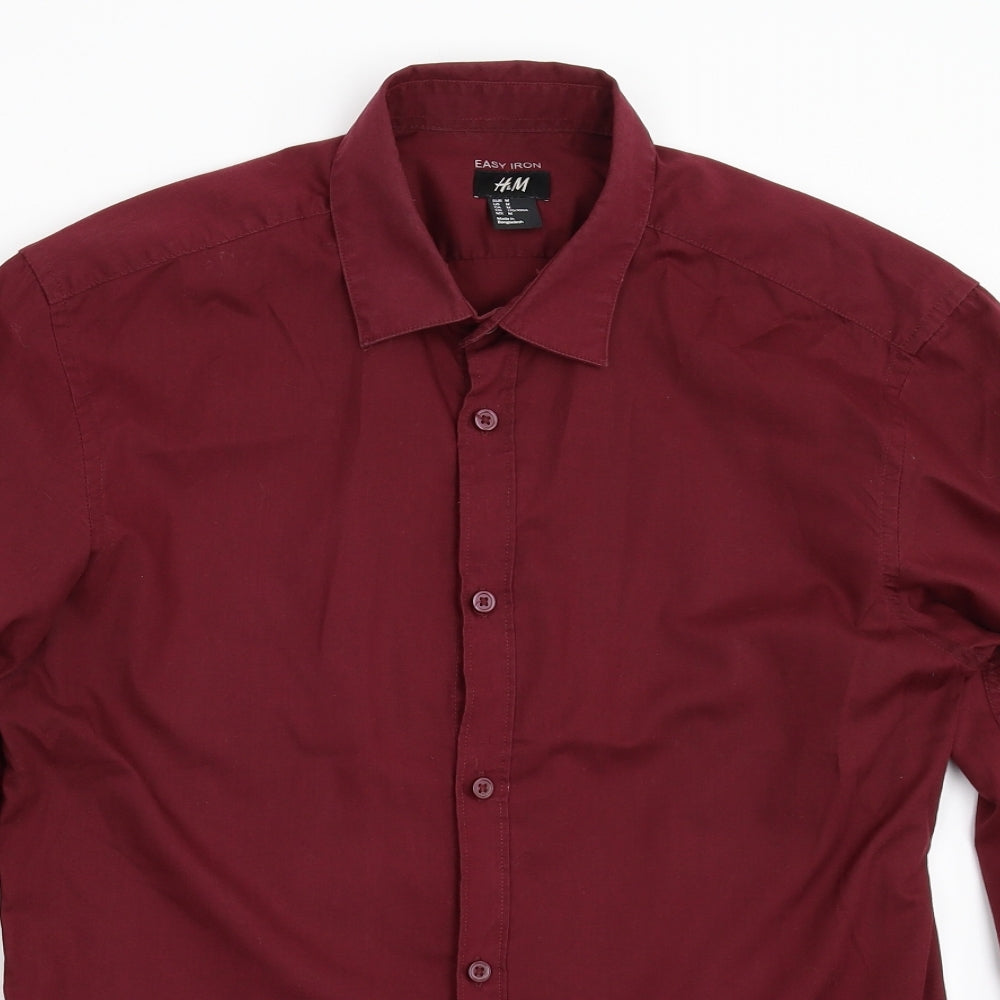 H&M Mens Brown    Dress Shirt Size M