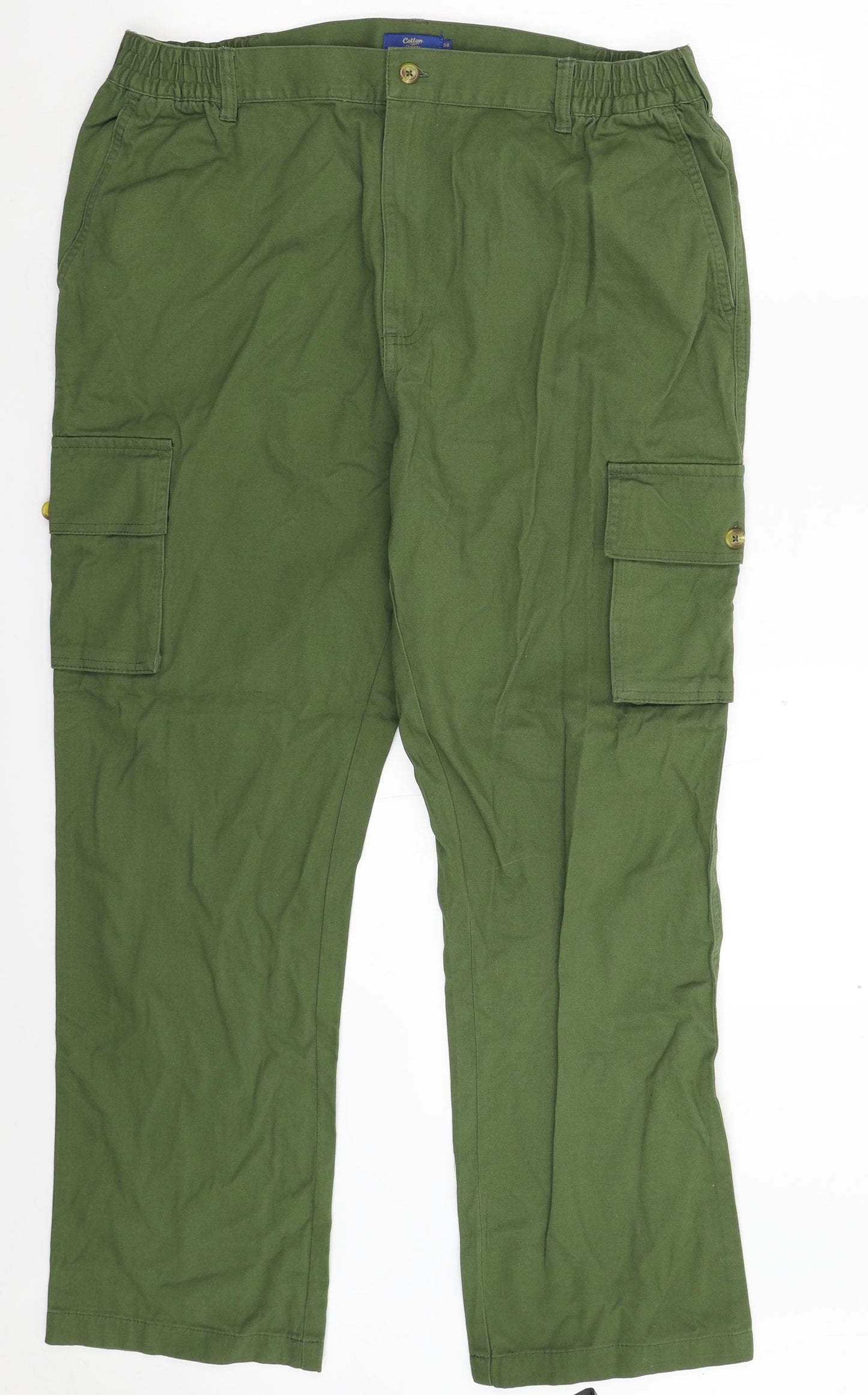 Cotton Traders Mens Green   Cargo Trousers Size 38 L29 in