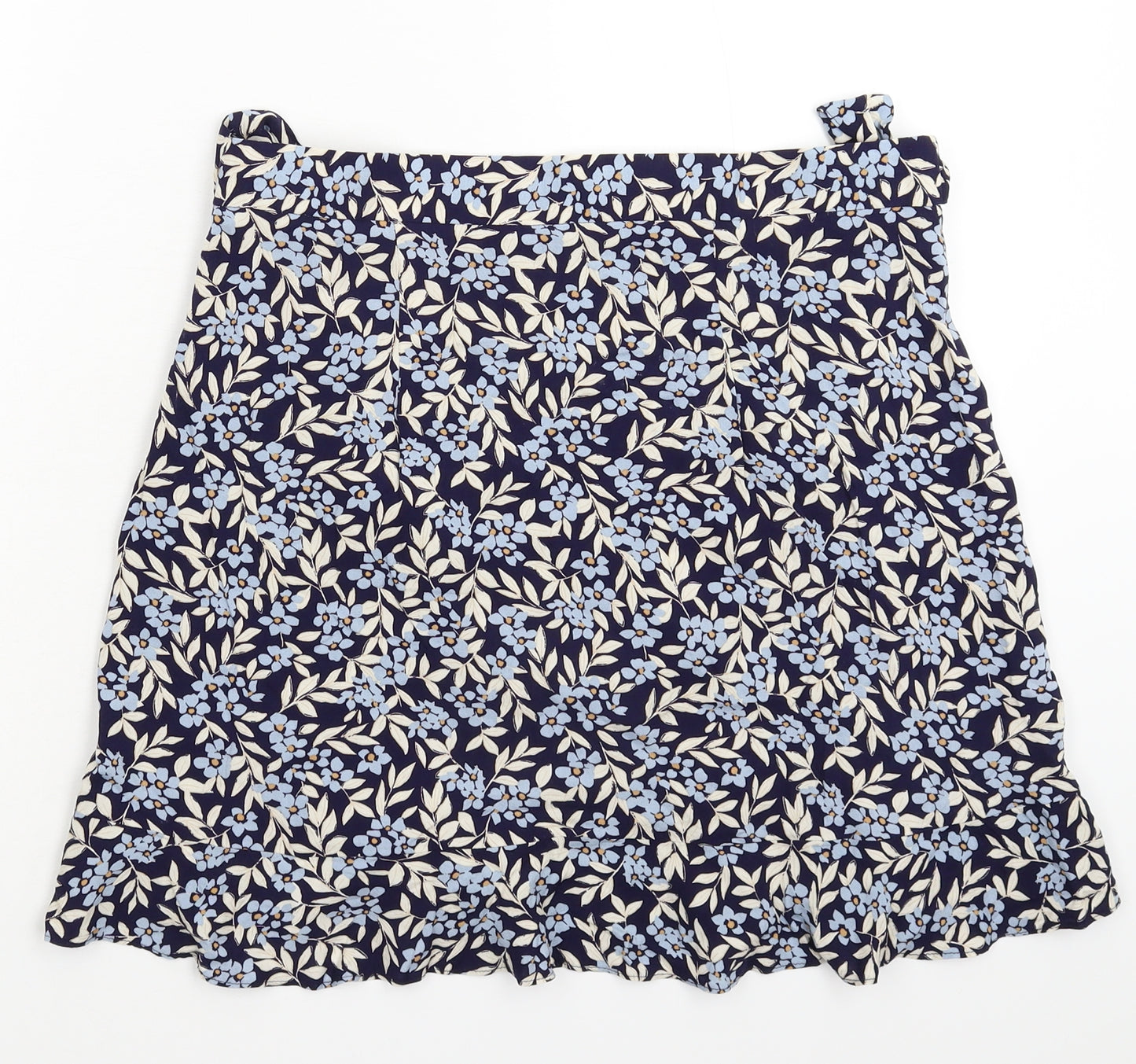 George Womens Blue Floral  Mini Skirt Size 14