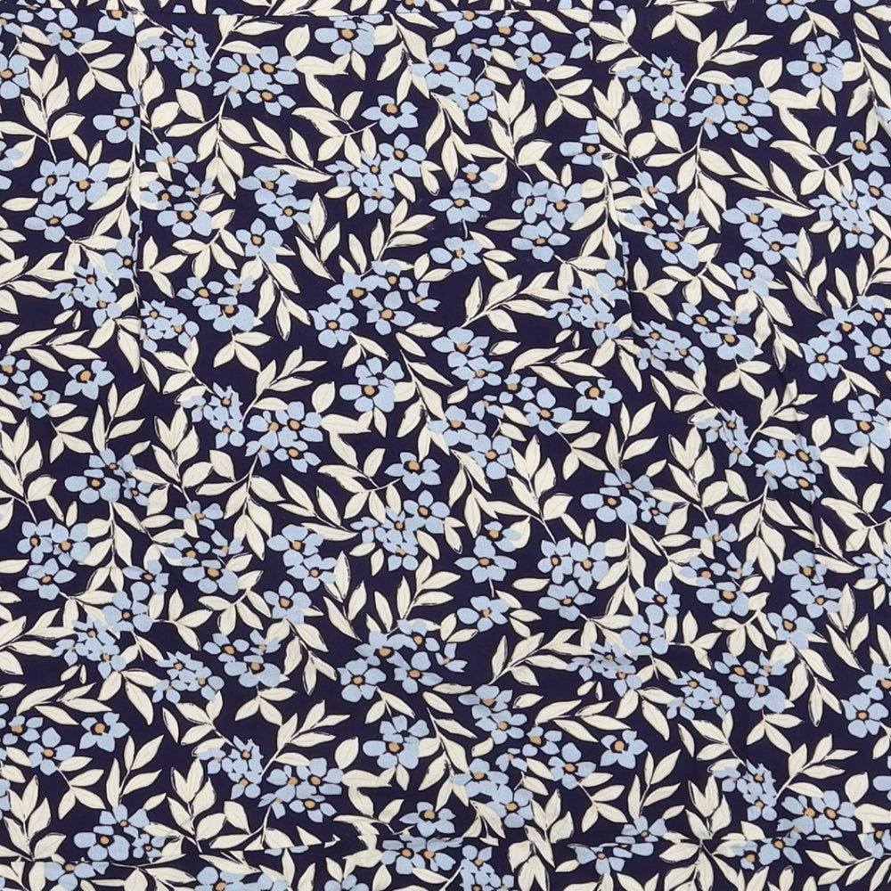 George Womens Blue Floral  Mini Skirt Size 14