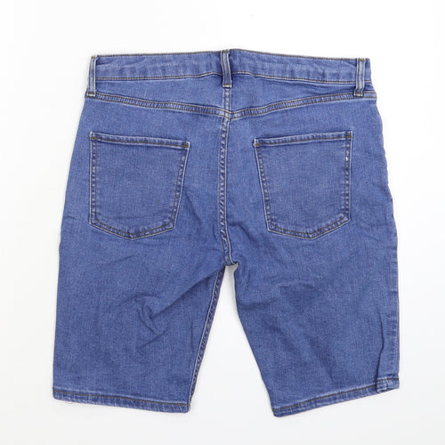 Topman Mens Blue  Denim Bermuda Shorts Size 30