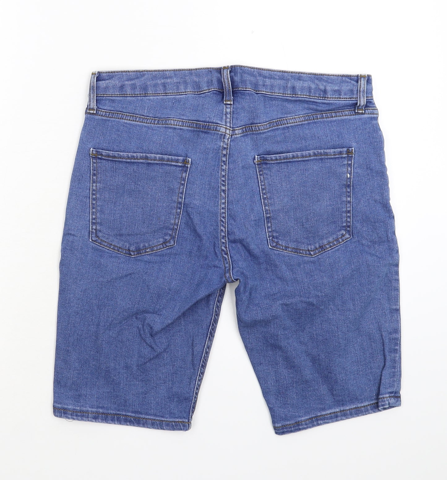 Topman Mens Blue  Denim Bermuda Shorts Size 30