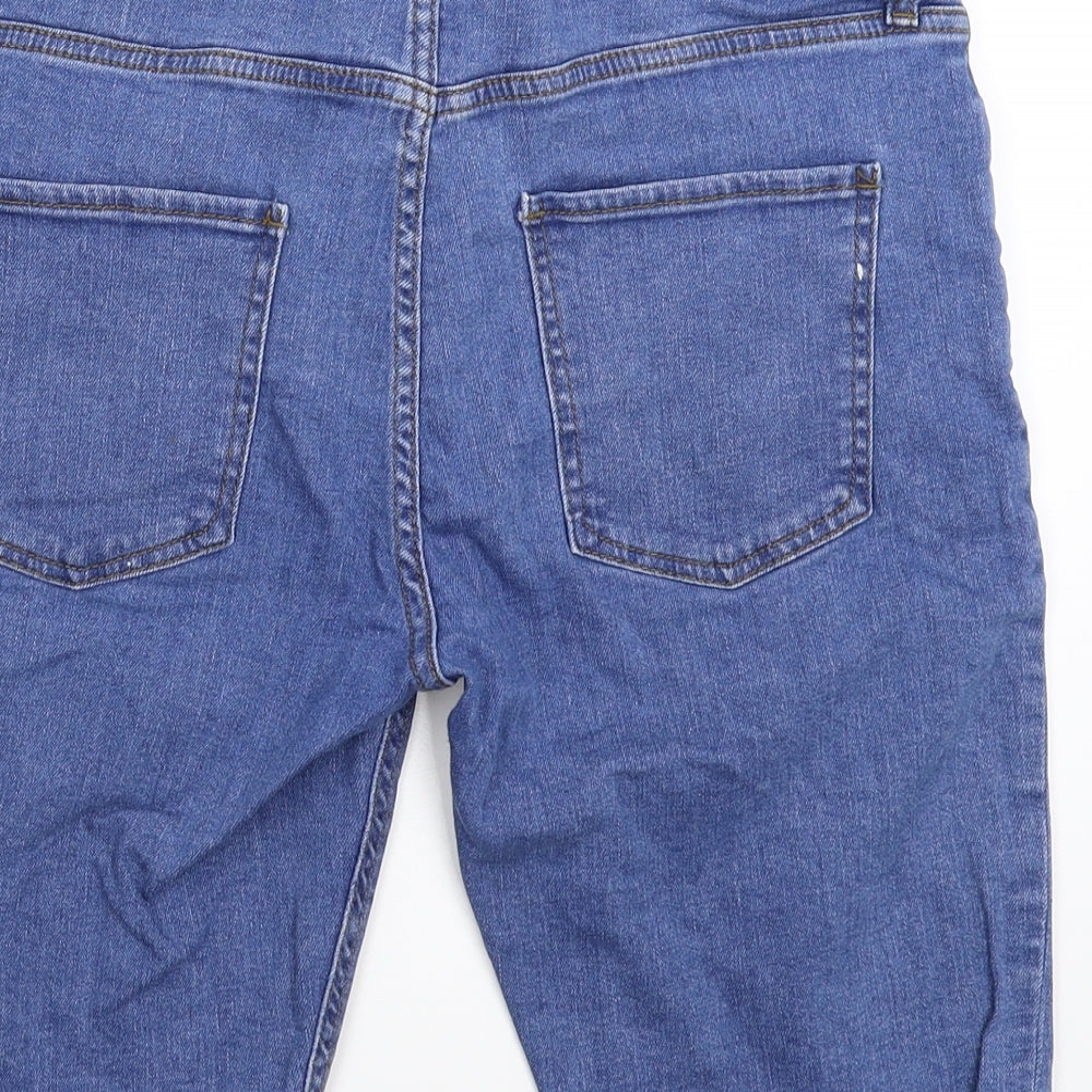 Topman Mens Blue  Denim Bermuda Shorts Size 30