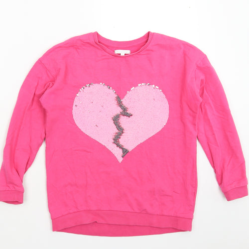 Blue Zoo Girls Pink   Pullover Sweatshirt Size 10-11 Years
