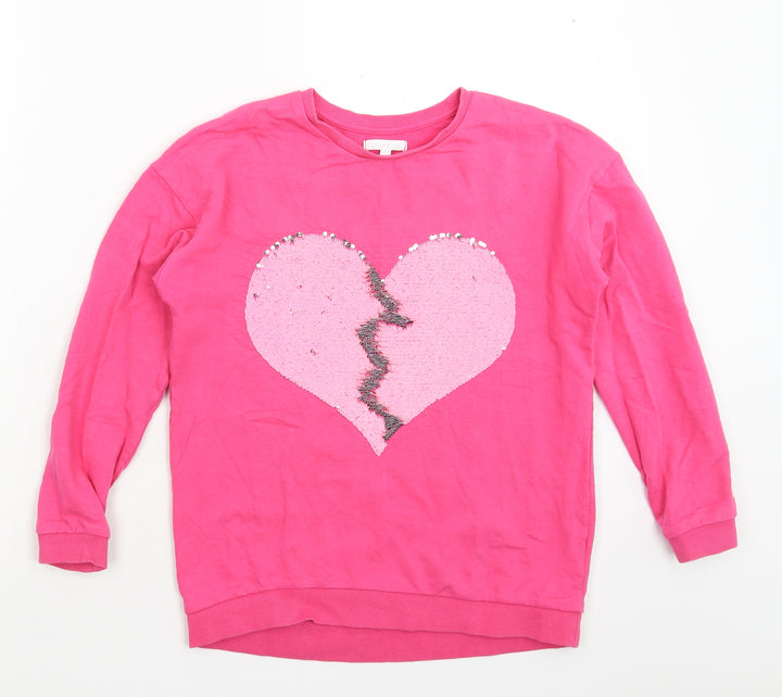Blue Zoo Girls Pink Pullover Sweatshirt Size 10-11 Years