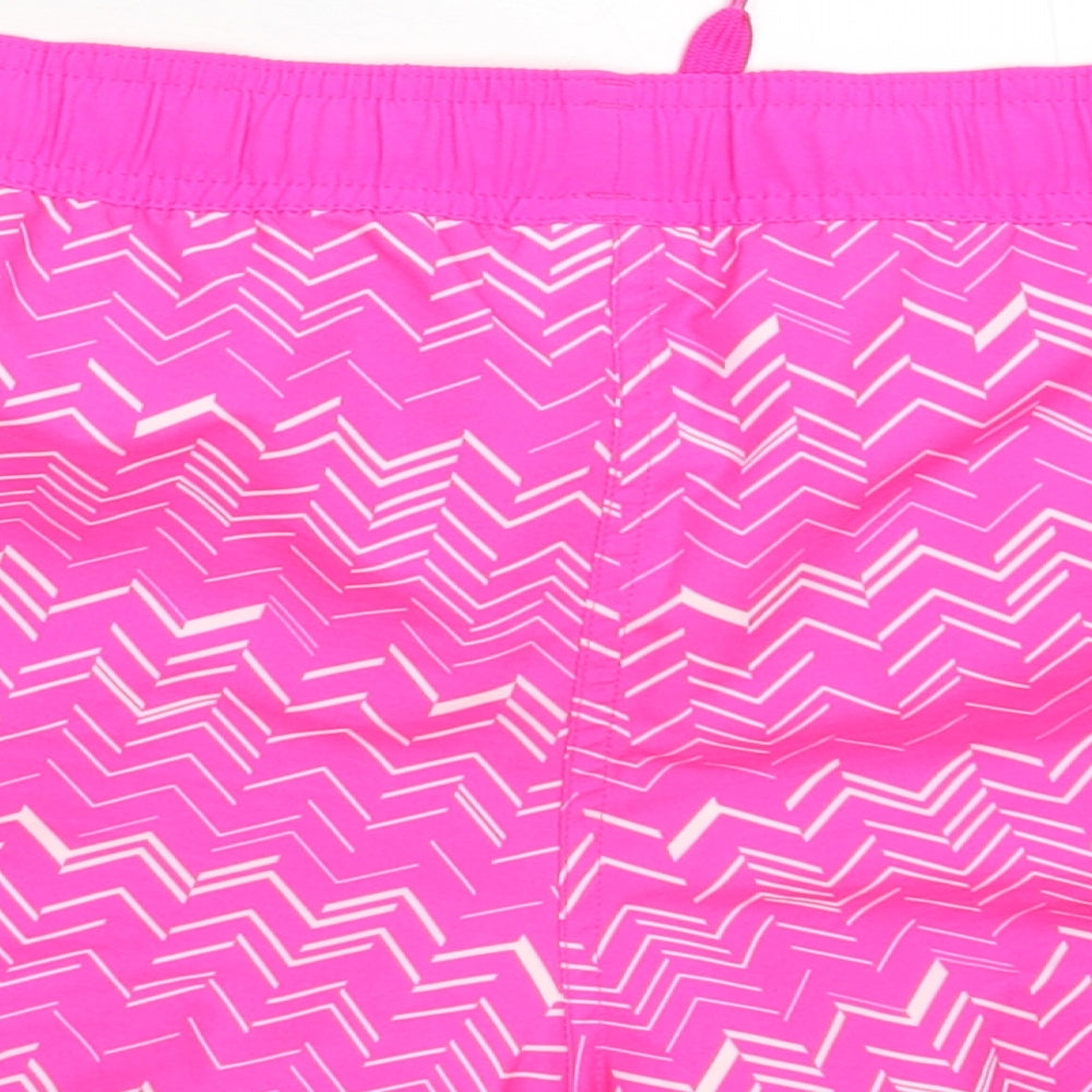 adidas Womens Pink Geometric  Hot Pants Shorts Size 18