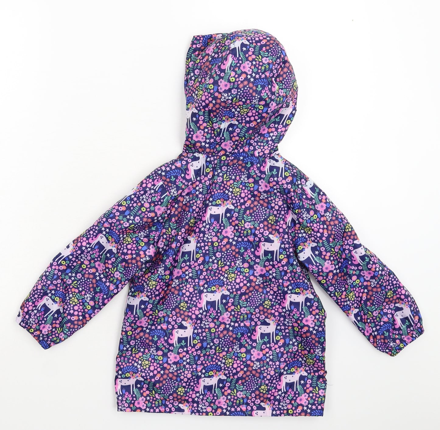 Matalan Girls Multicoloured Floral  Rain Coat Coat Size 3-4 Years