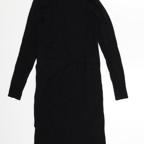 Primark Womens Black  Knit Jumper Dress  Size 16