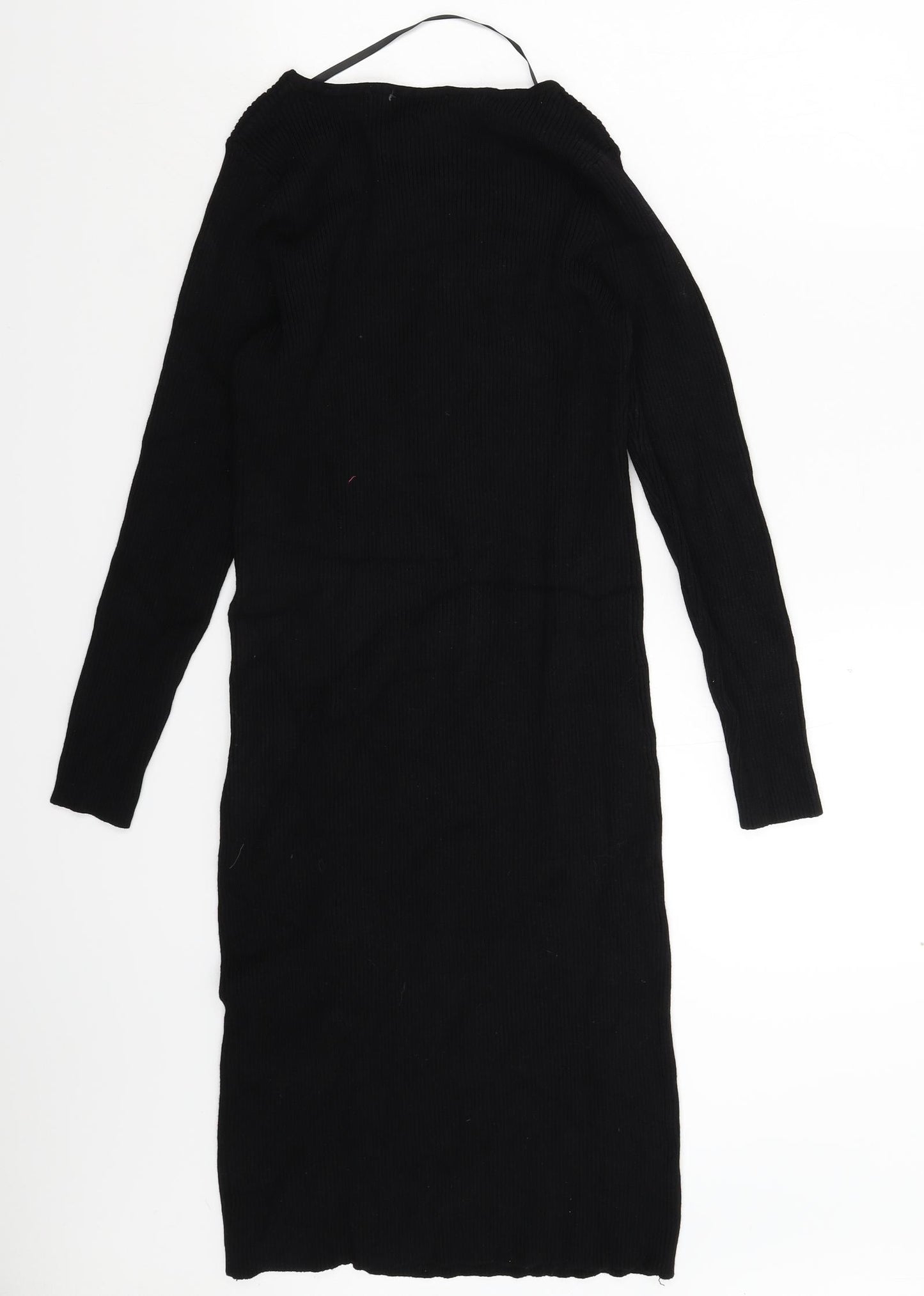 Primark Womens Black  Knit Jumper Dress  Size 16