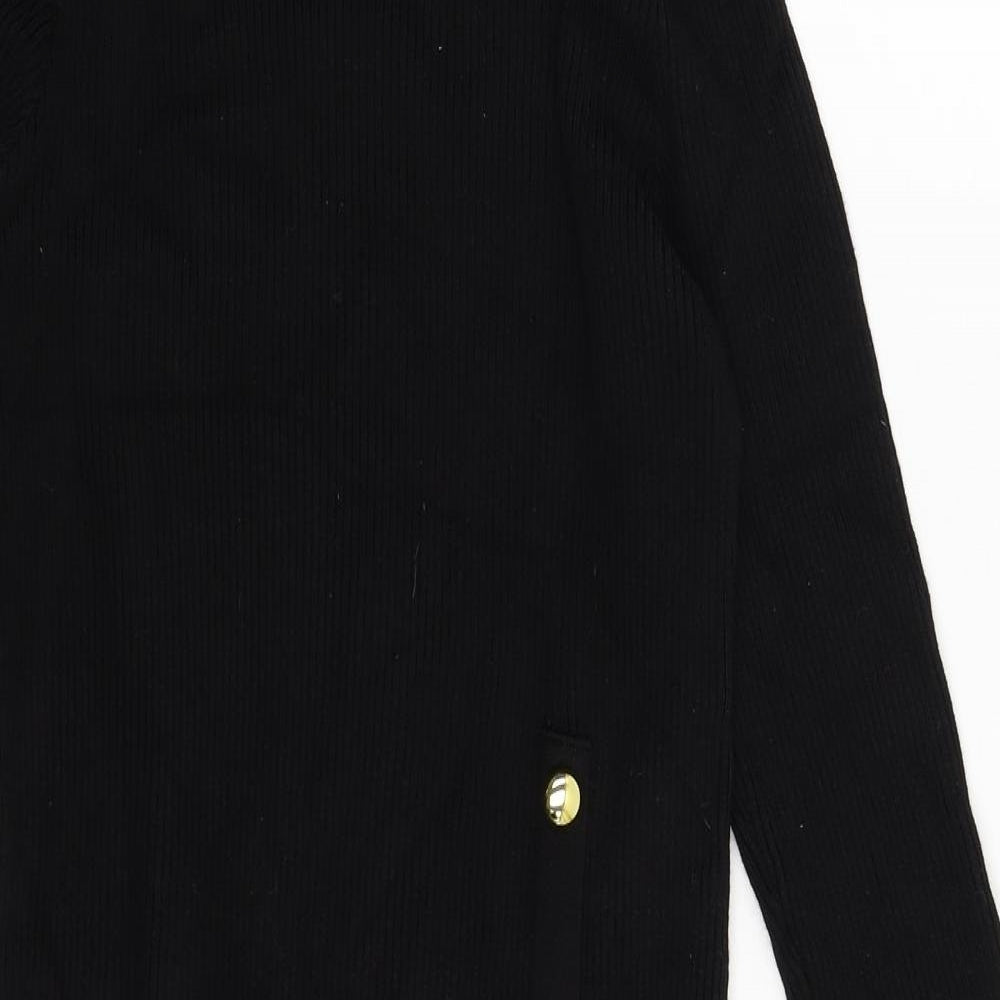 Primark Womens Black  Knit Jumper Dress  Size 16