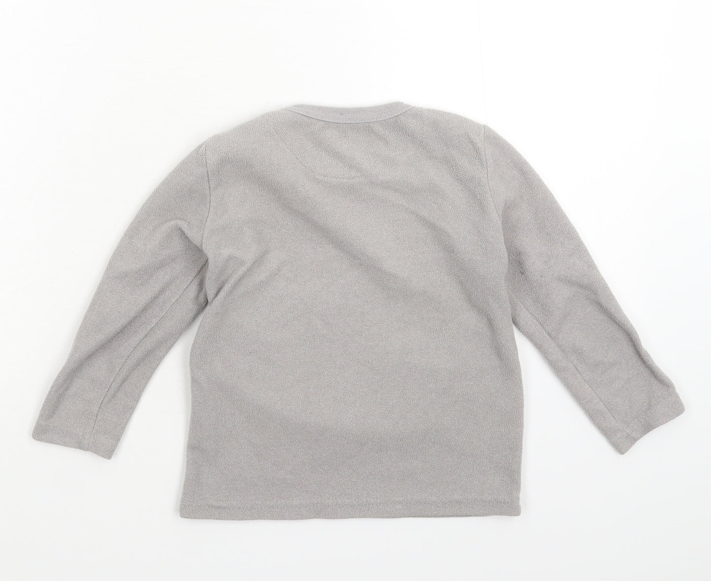 Rebel Girls Grey Solid Fleece Top Pyjama Top Size 3-4 Years