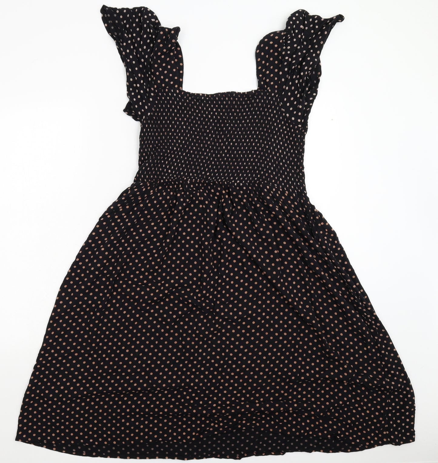 Dorothy Perkins Womens Black Polka Dot  Fit & Flare  Size 16