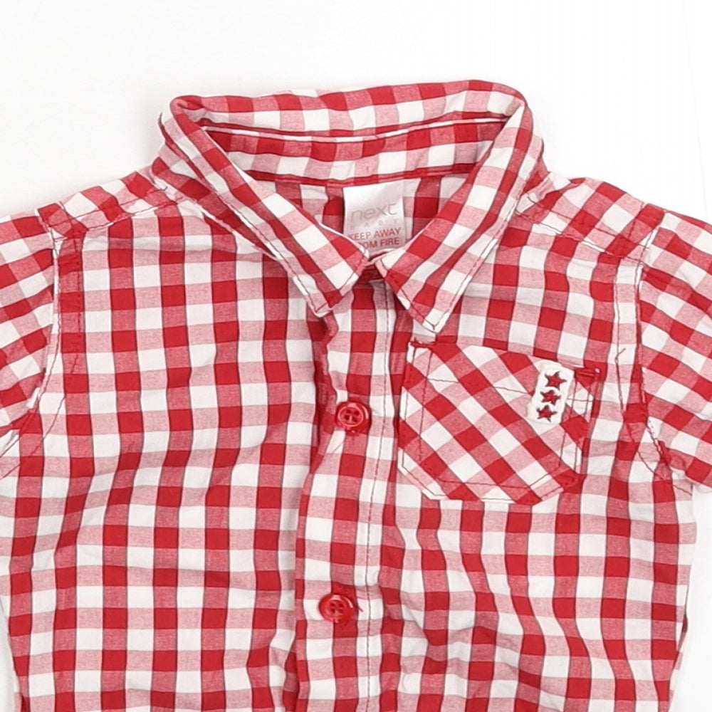 NEXT Baby Red Check  Babygrow One-Piece Size 0-3 Months