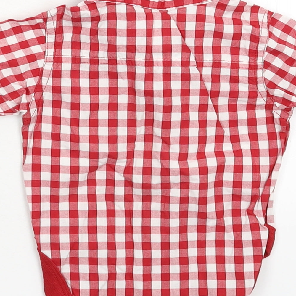 NEXT Baby Red Check  Babygrow One-Piece Size 0-3 Months