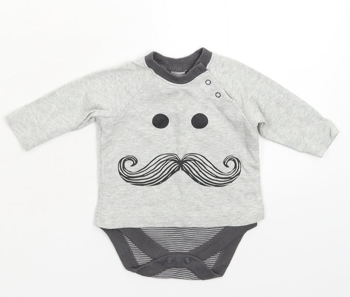NEXT Baby Grey Babygrow One-Piece Size 0-3 Months