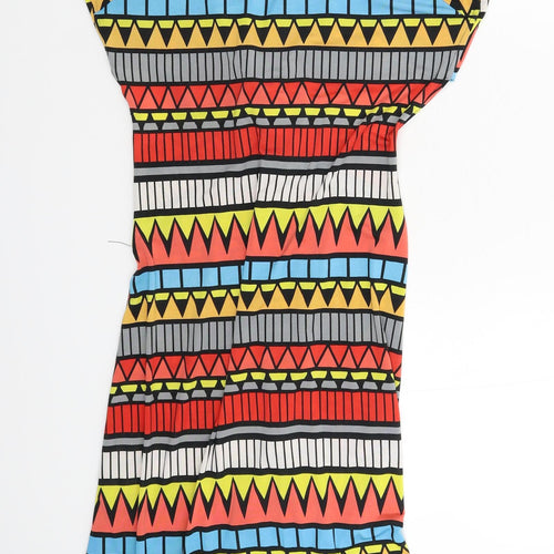PARISIAN SIGNATURE Womens Multicoloured Geometric  Bodycon  Size 14