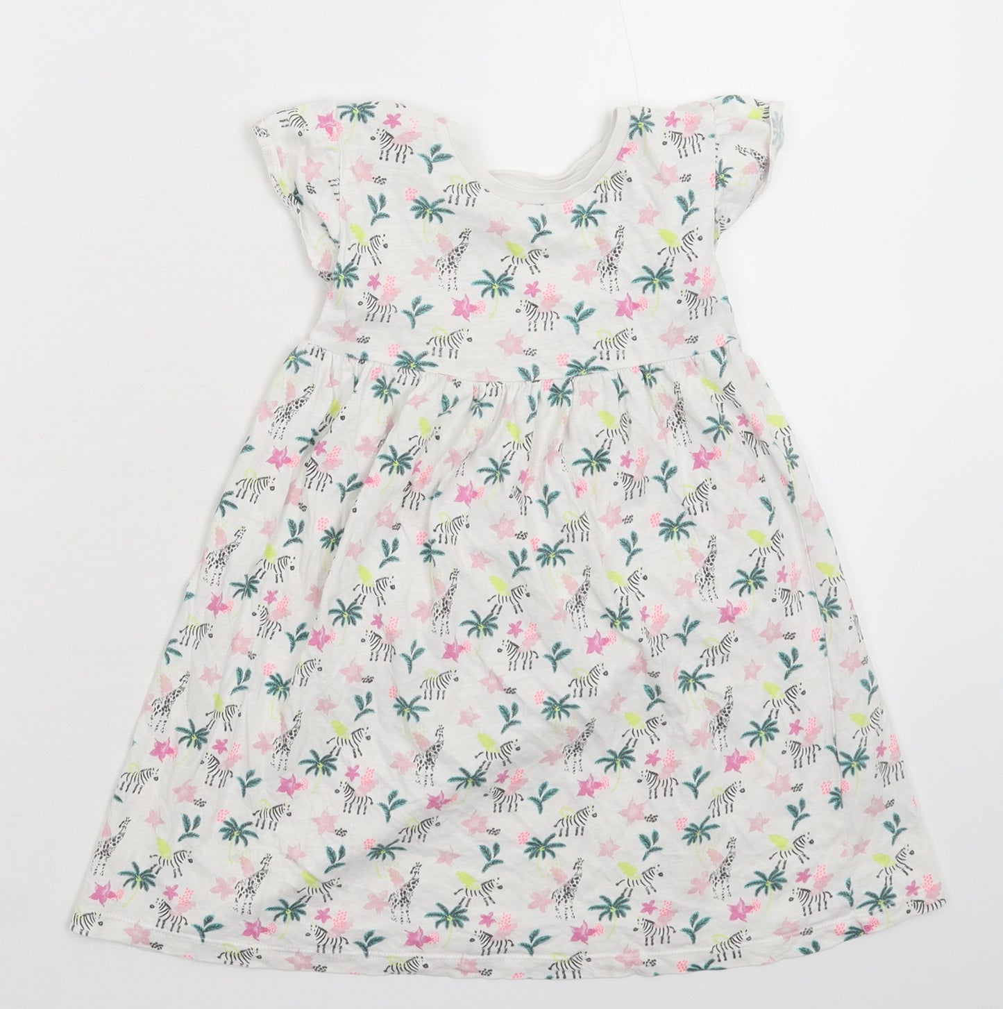 Matalan Girls White   Fit & Flare  Size 3-4 Years