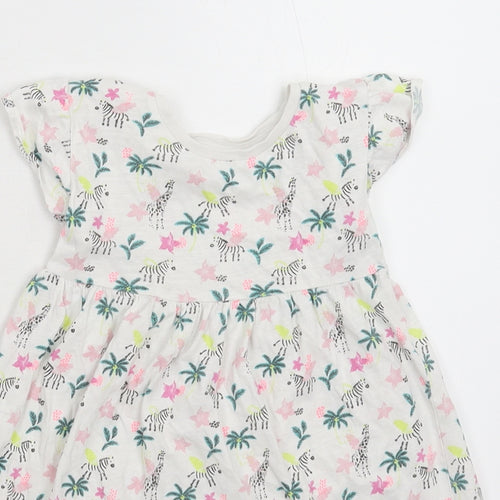 Matalan Girls White   Fit & Flare  Size 3-4 Years
