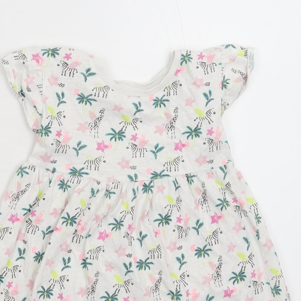 Matalan Girls White   Fit & Flare  Size 3-4 Years