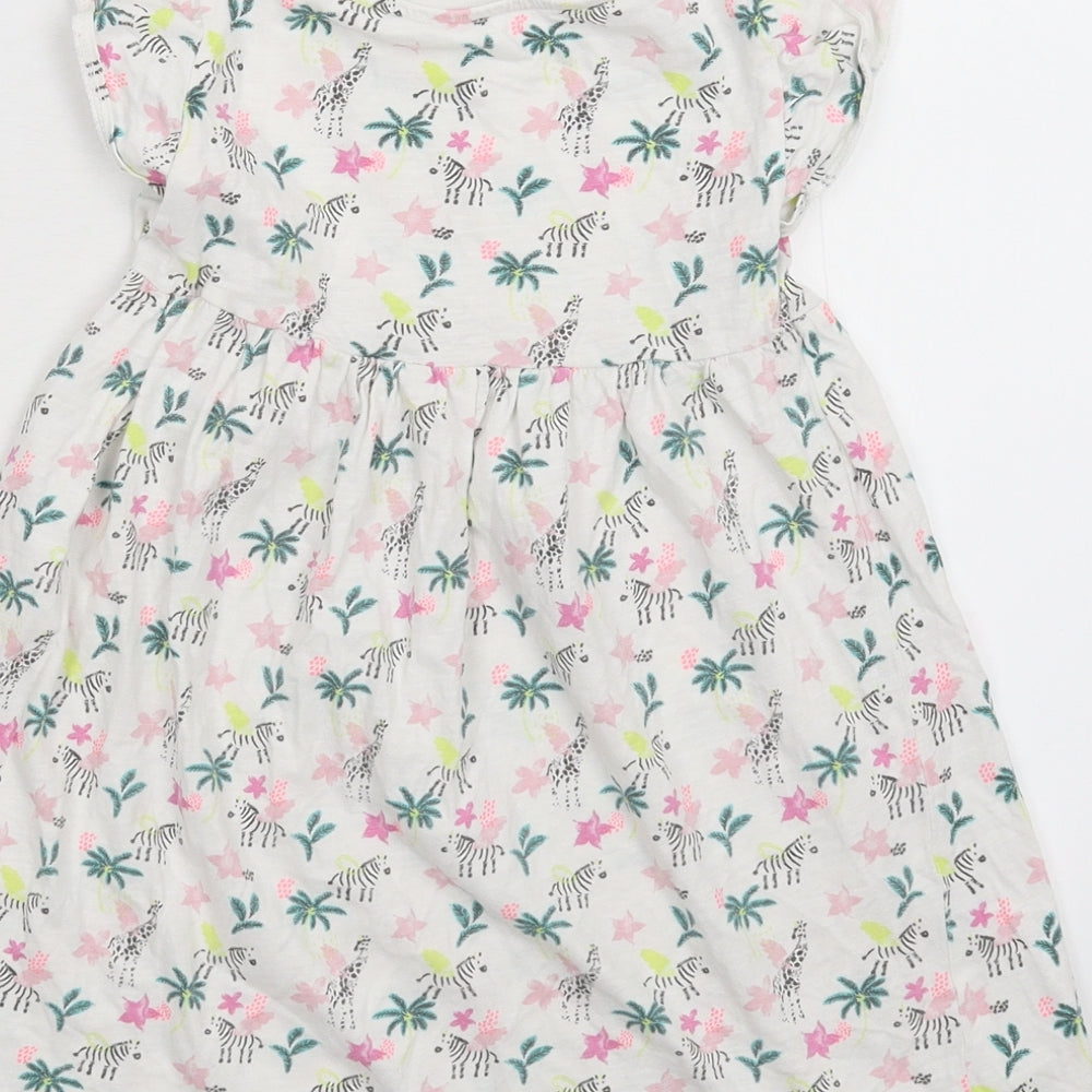 Matalan Girls White   Fit & Flare  Size 3-4 Years