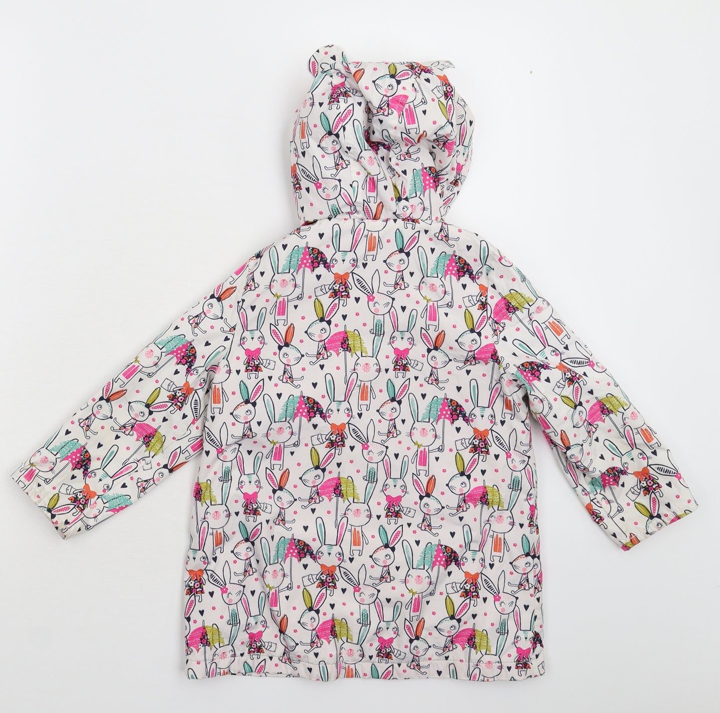 George Girls White   Rain Coat Coat Size 3-4 Years