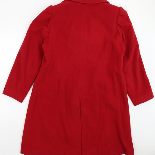 Marks and Spencer Womens Red   Overcoat Coat Size 20