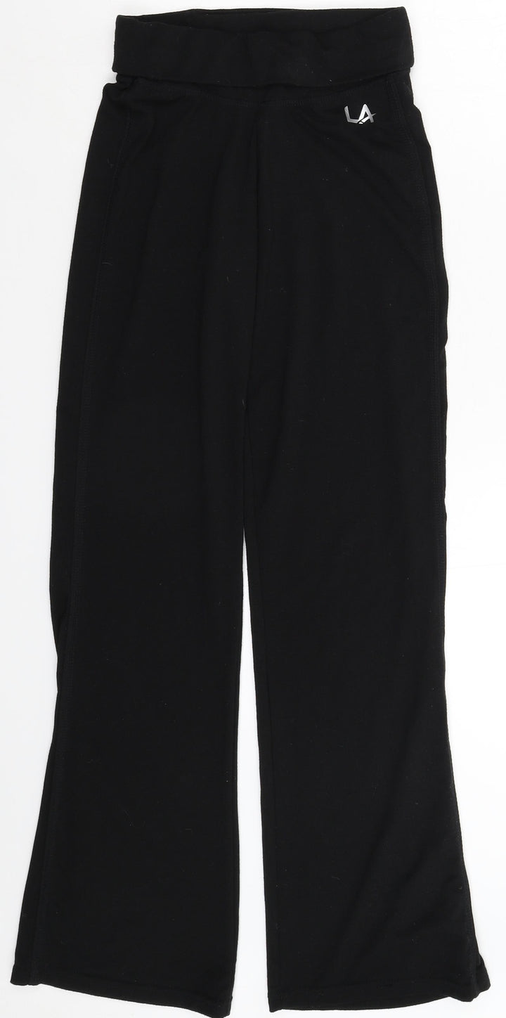 LA Gear Womens Black Trousers Size 8 L32 in