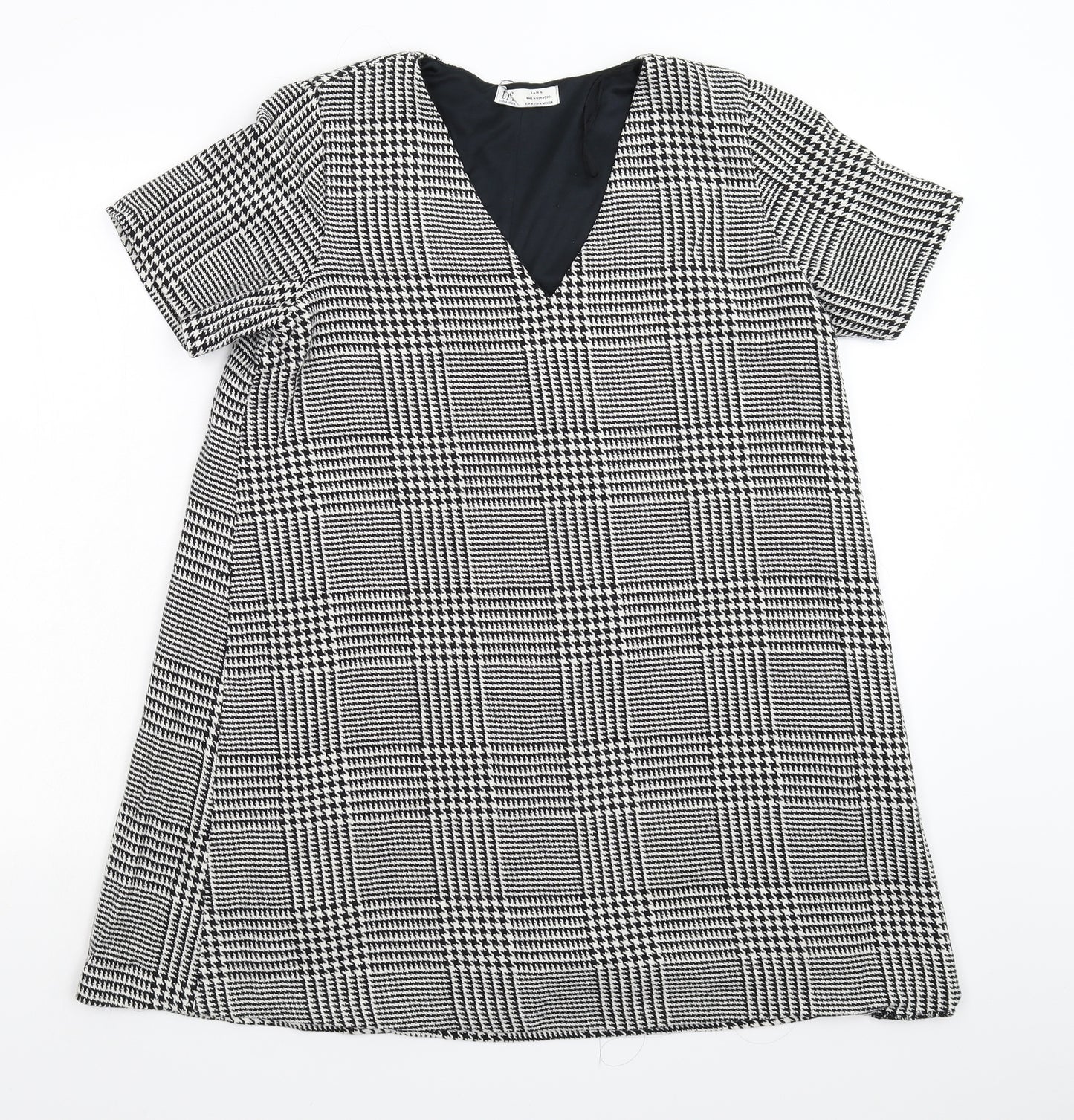 Zara Womens Grey Houndstooth  Mini  Size M