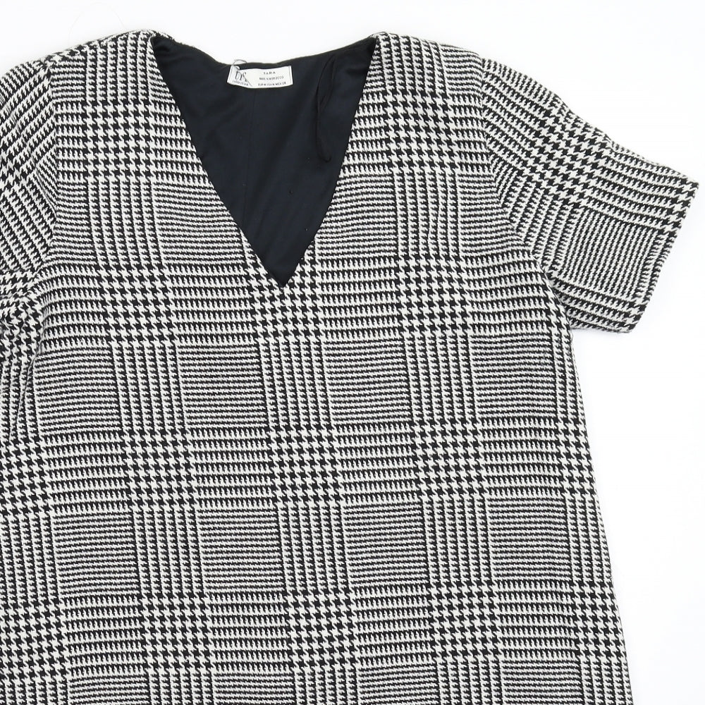 Zara Womens Grey Houndstooth  Mini  Size M