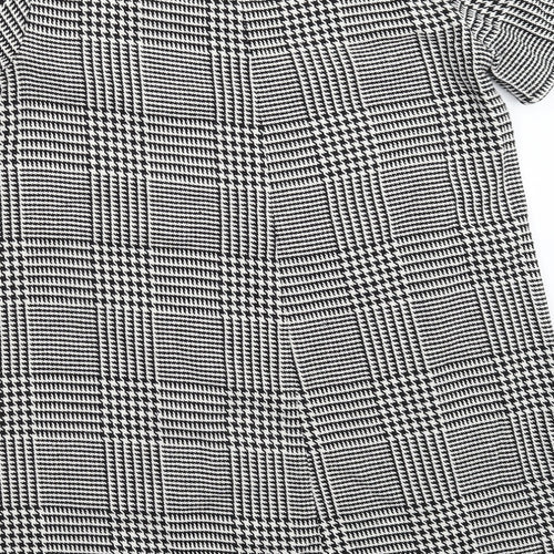 Zara Womens Grey Houndstooth  Mini  Size M