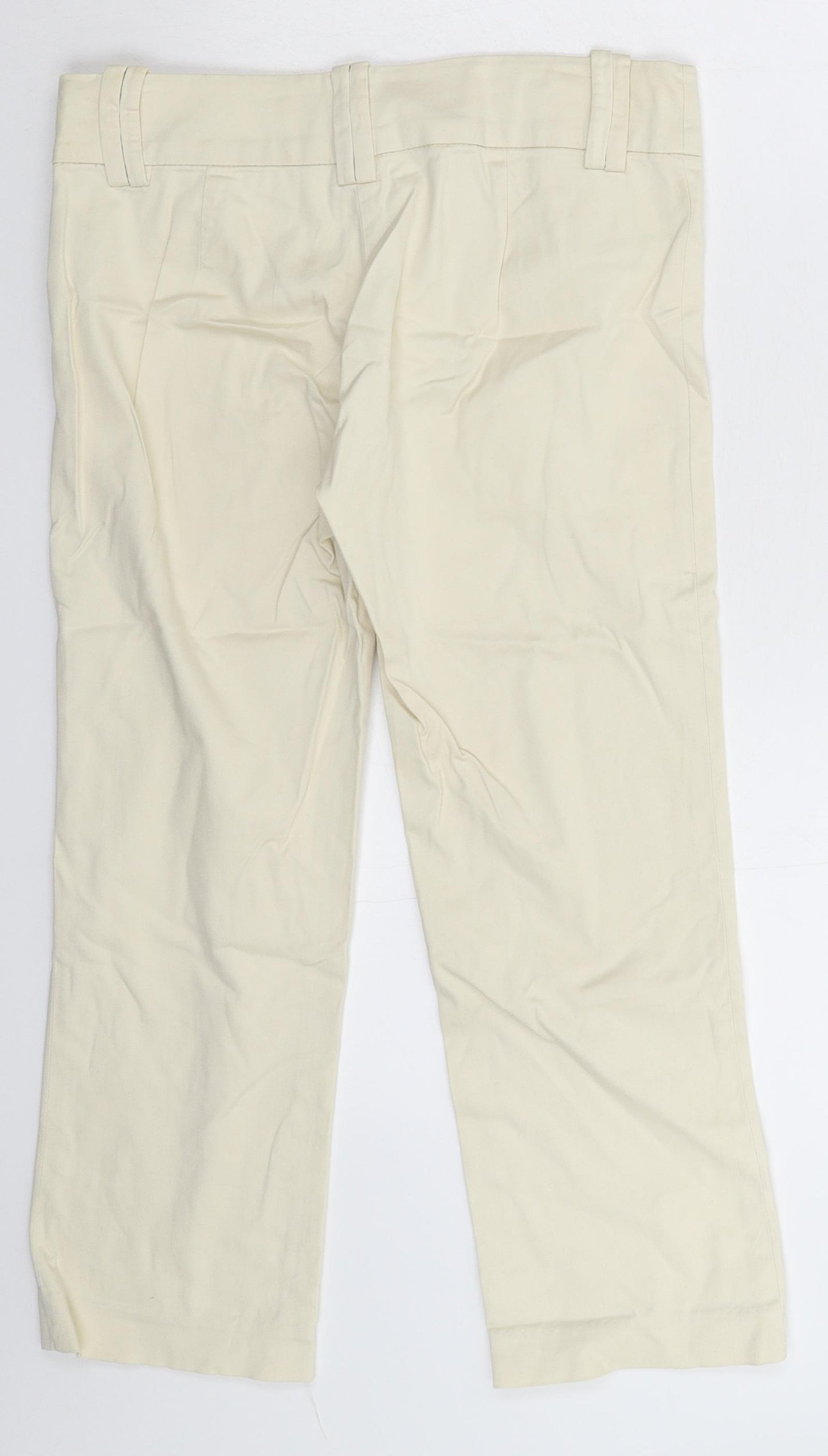 Zara Womens White   Cropped Trousers Size 8 L22 in