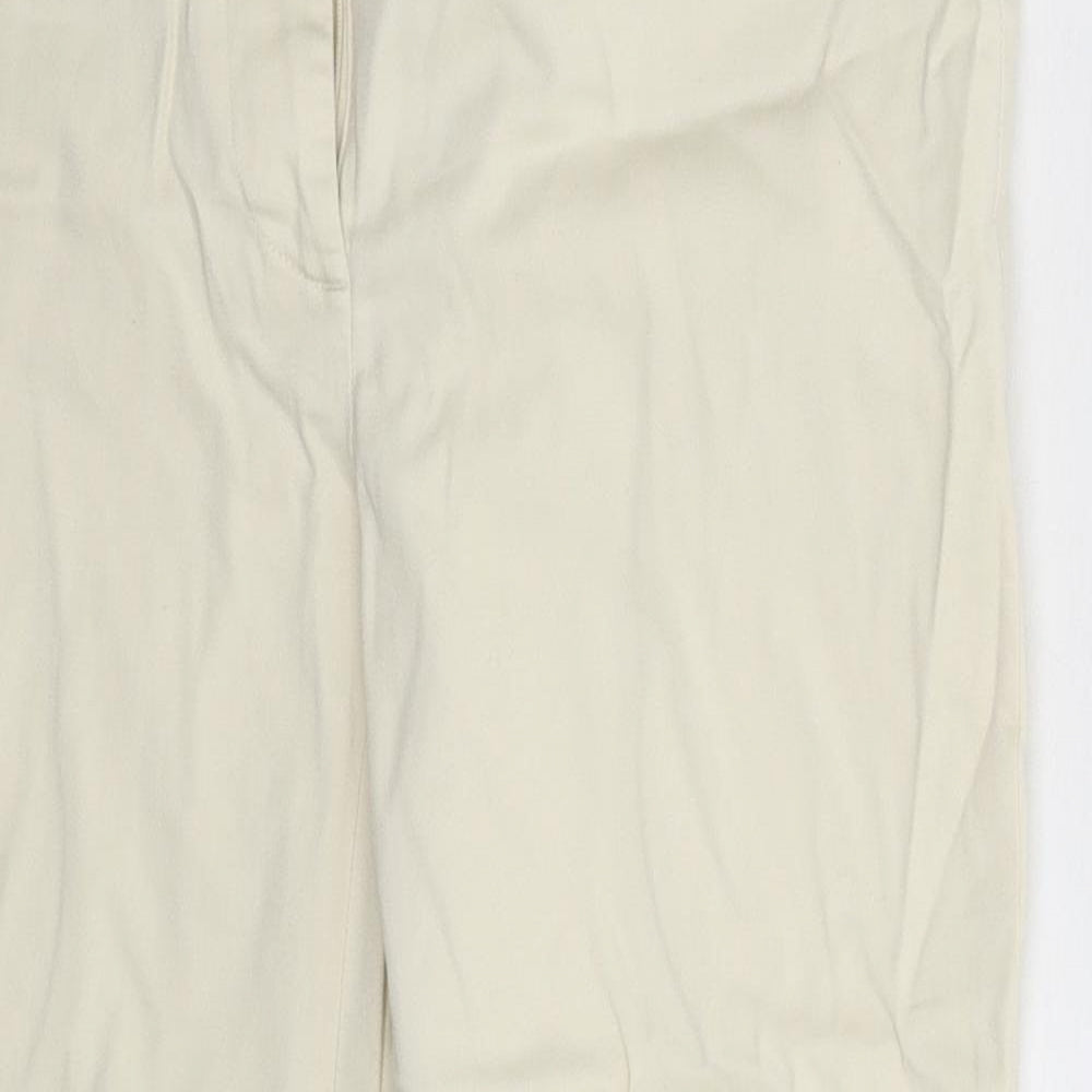 Zara Womens White   Cropped Trousers Size 8 L22 in