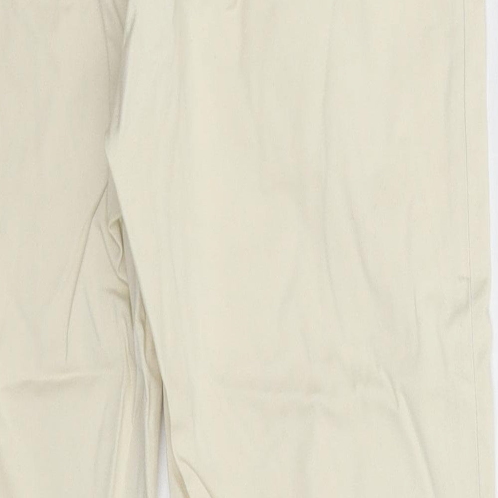 Zara Womens White   Cropped Trousers Size 8 L22 in