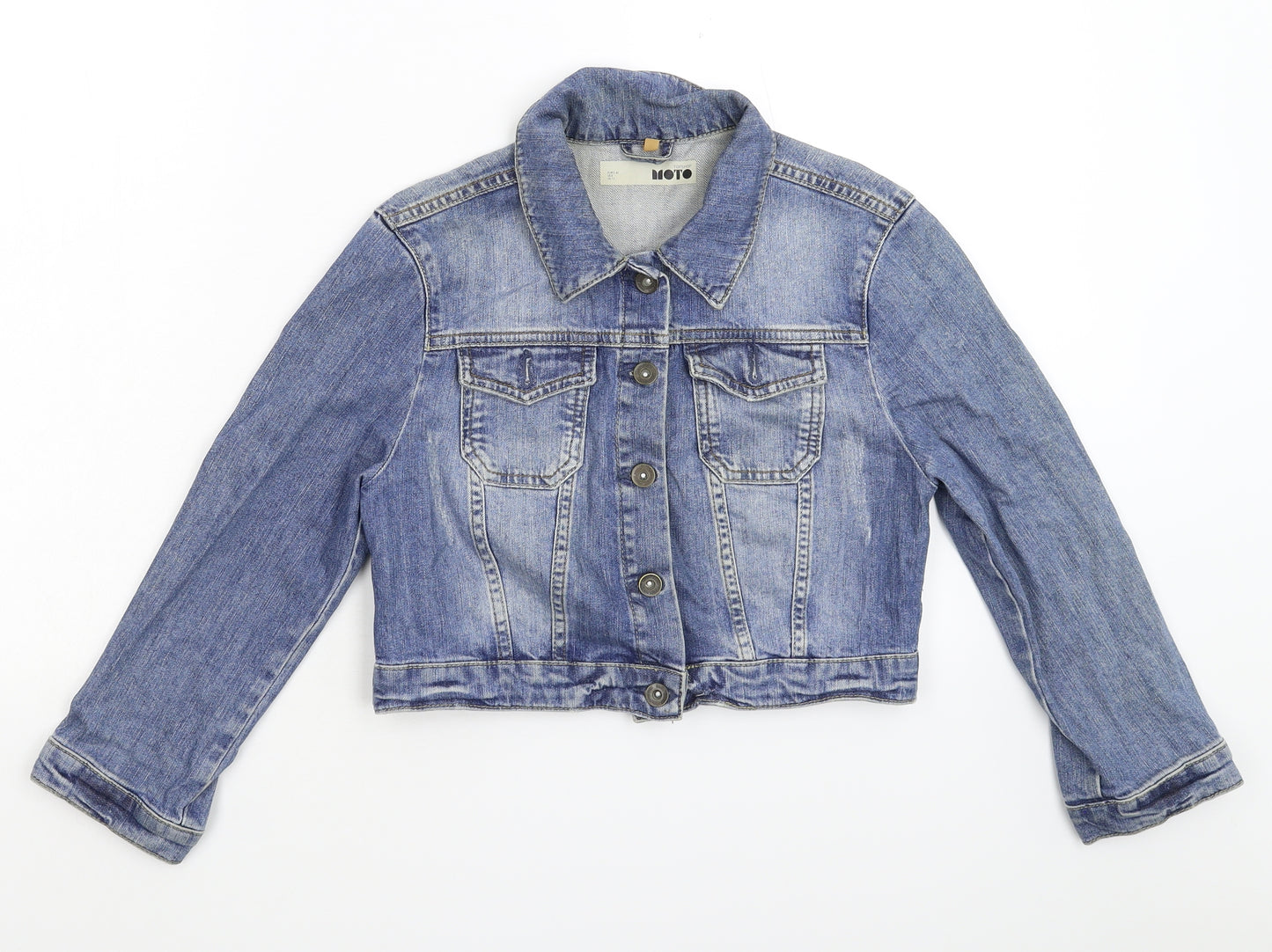 Topshop Womens Blue  Denim Jacket  Size 12