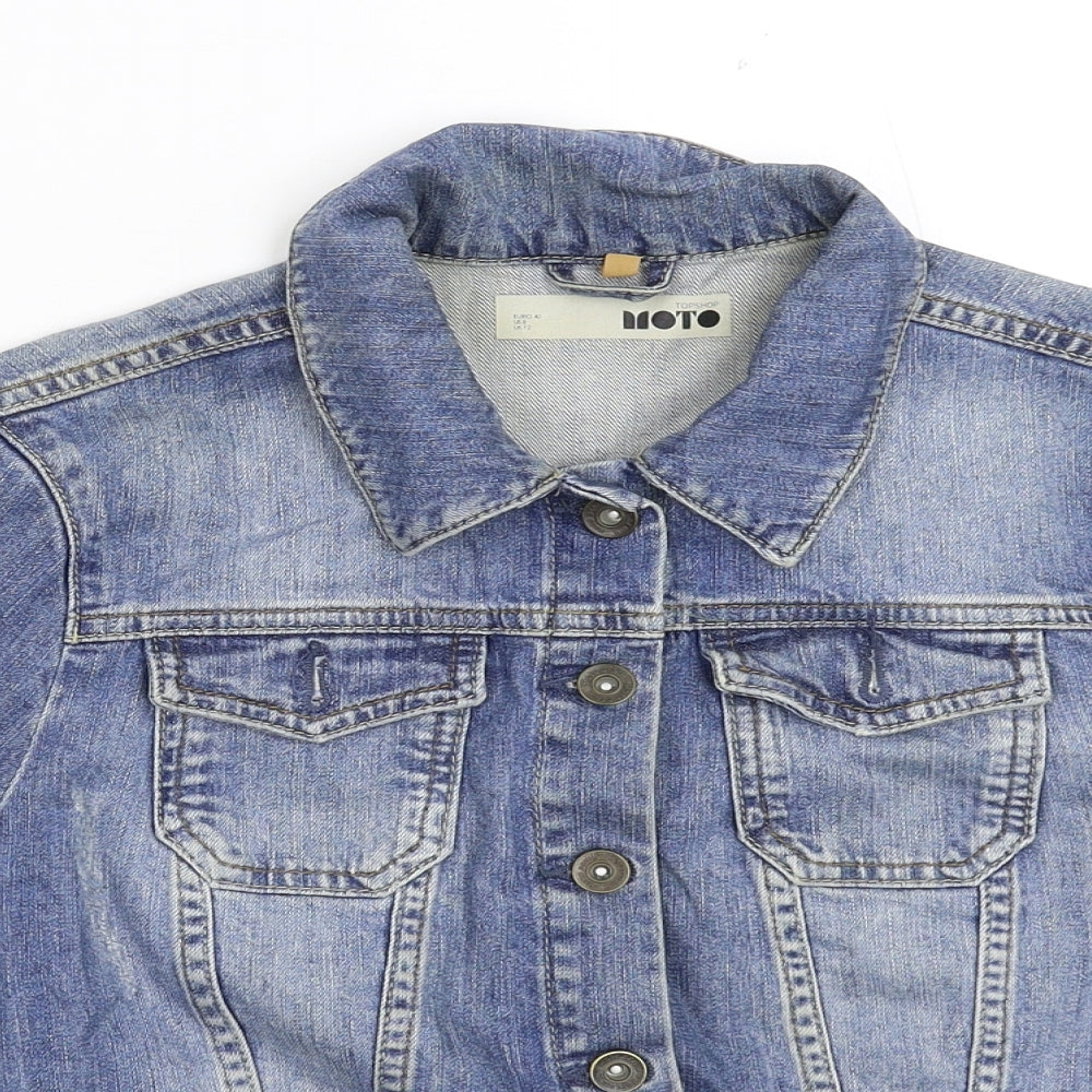 Topshop Womens Blue  Denim Jacket  Size 12