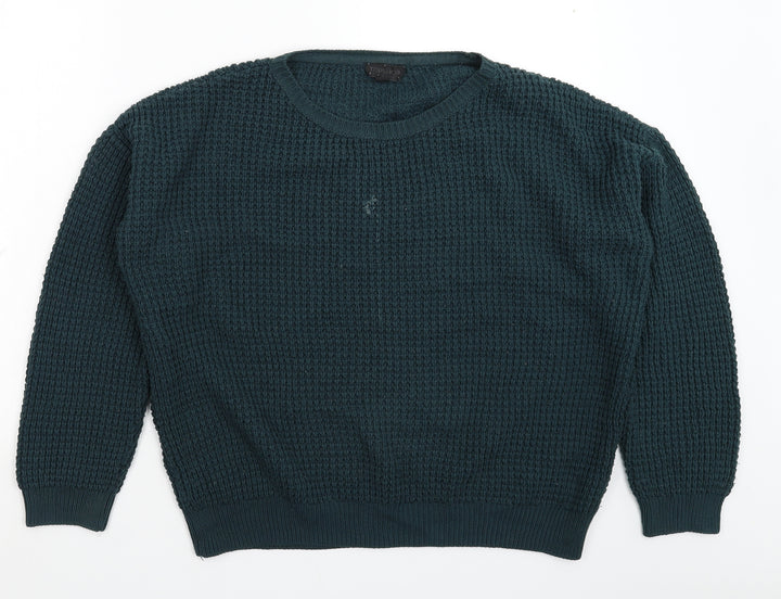 Topshop Womens Green  Knit Pullover Jumper Size 12