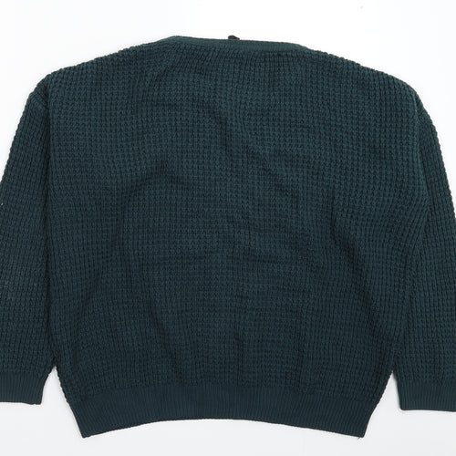 Topshop Womens Green  Knit Pullover Jumper Size 12