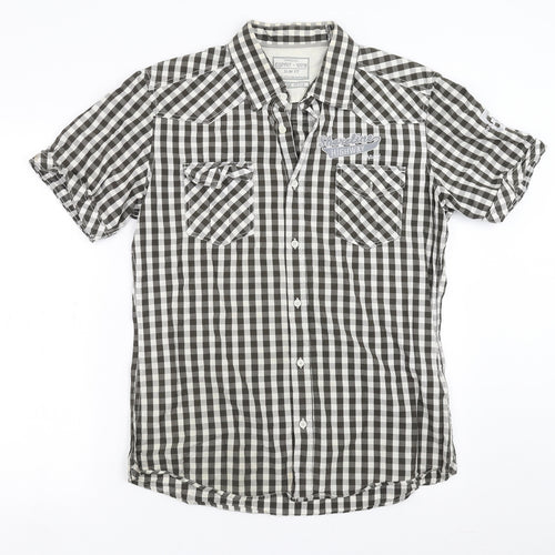 Esprit Mens Green Check   Button-Up Size L