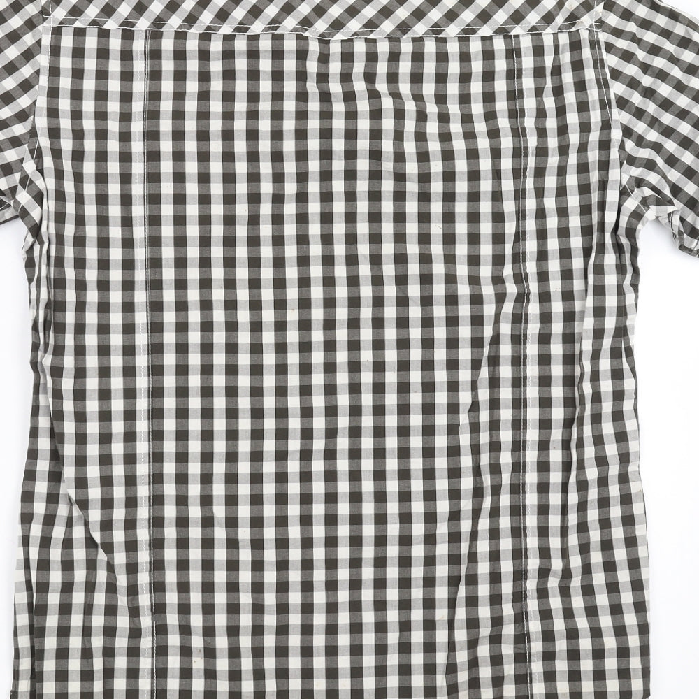 Esprit Mens Green Check   Button-Up Size L