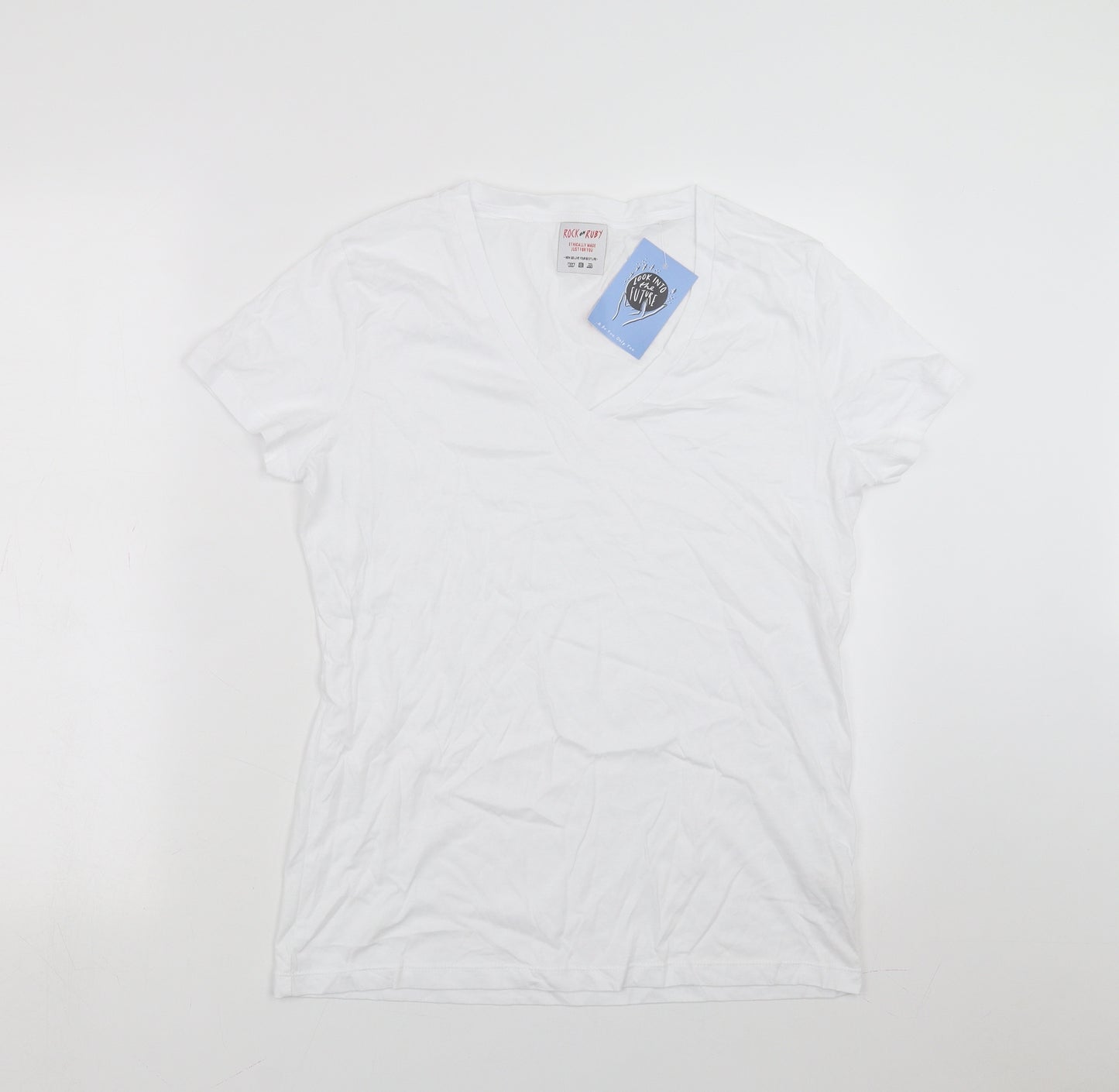 Rock on Ruby Womens White   Basic T-Shirt Size M
