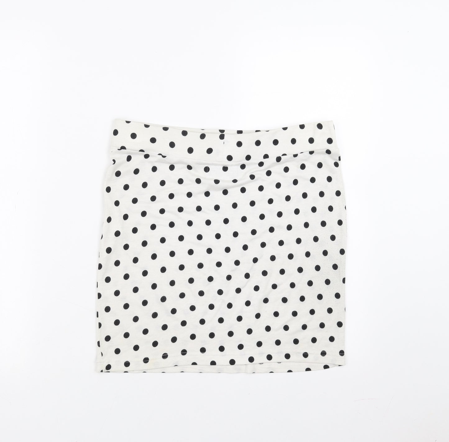 Only Womens White Polka Dot  Straight & Pencil Skirt Size M