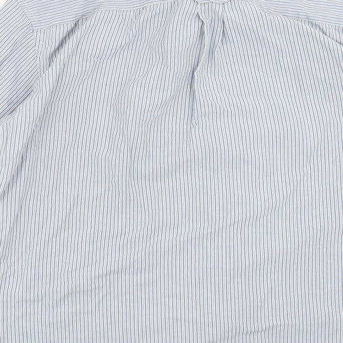 Marks and Spencer Mens Blue Striped   Button-Up Size L  - Tailored fit