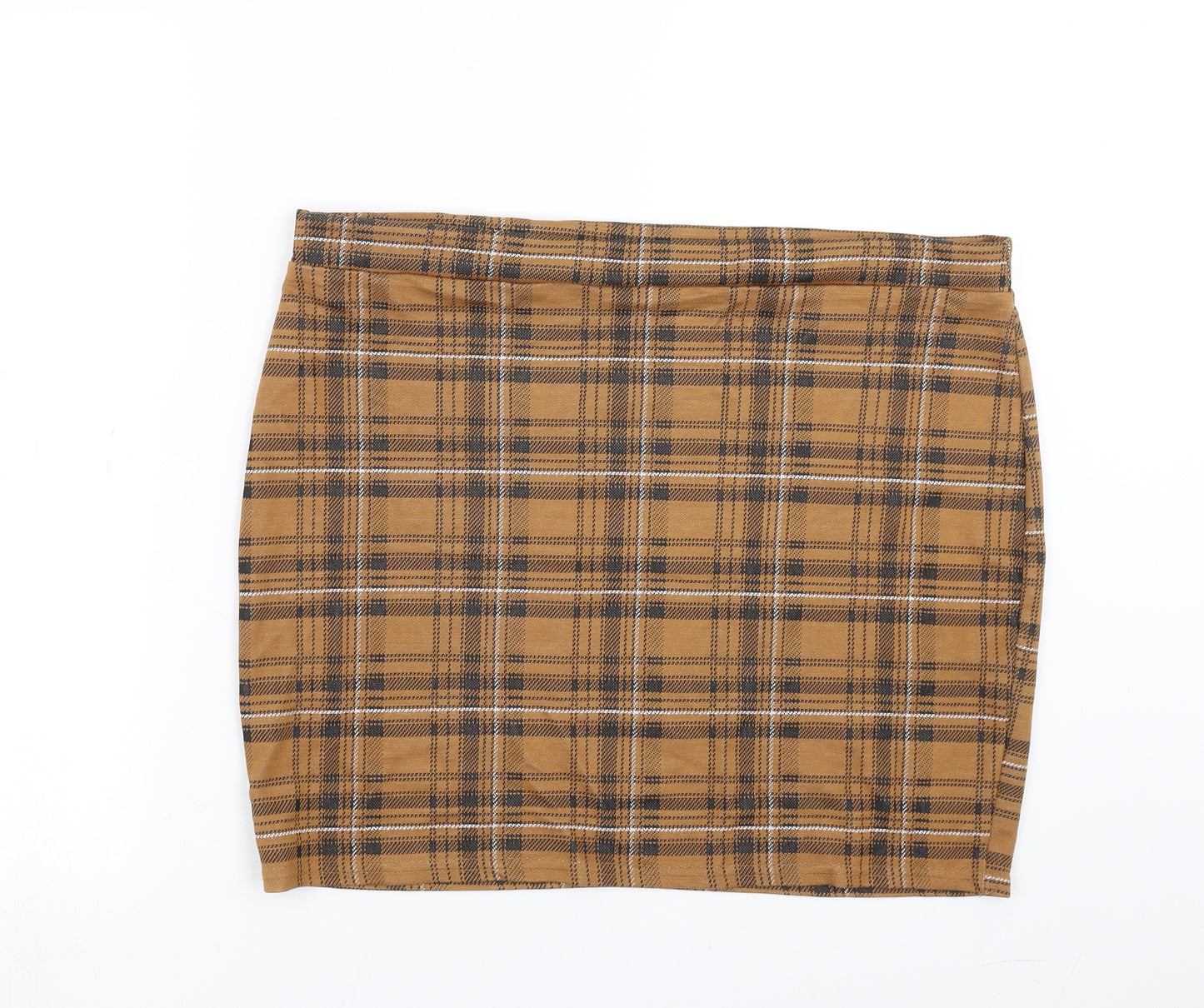 Pink Clove Womens Brown Plaid  Mini Skirt Size 18