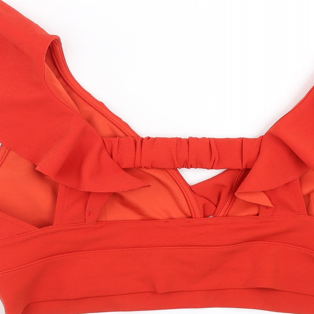 River Island Womens Orange   Cropped Blouse Size 16